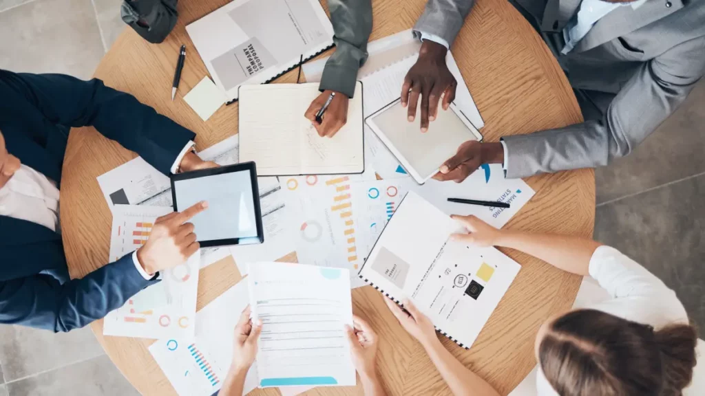 Businesses Collaborating On Project